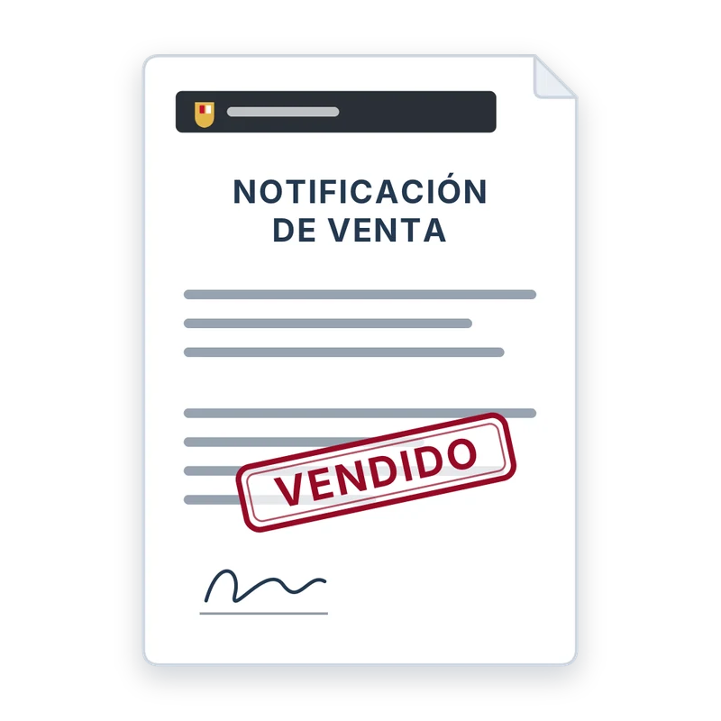 Notificación de venta en Alcalá de Guadaíra